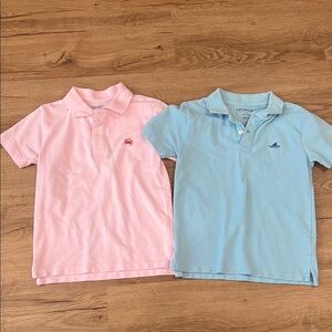 Crewcuts Kids Polo Shirt Set - Pink & Blue